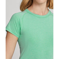 RLX Ralph Lauren Women's Stretch Crew Tee - Resort Green Heather