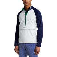 RLX Ralph Lauren Stretch Jersey Half-Zip Pullover - Pure White/French Navy