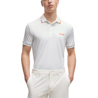 BOSS Paul Pro Slim Fit Golf Polo Shirt - Natural