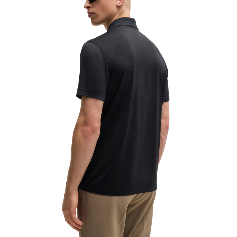 Boss Paddytech Stretch Jersey Polo Golf Shirt - Black