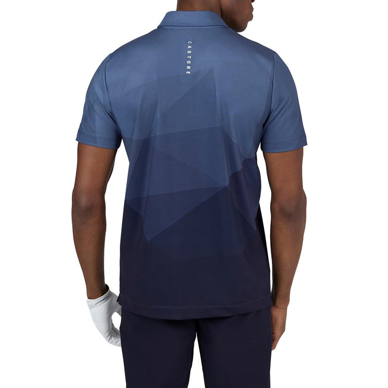 Castore Geo Gradient Printed Golf Polo Shirt - Navy