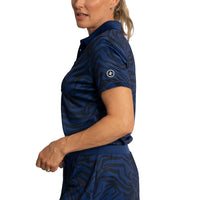 Cross Women's Clara Golf Polo Shirt - Navy Zebra