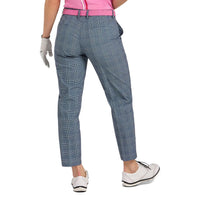 Cross Women's Lux Chino Golf Pants - Navy Check