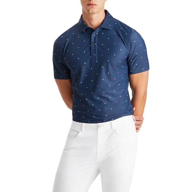 G/Fore Mini Stars Tech Pique Golf Polo Shirt - Twilight