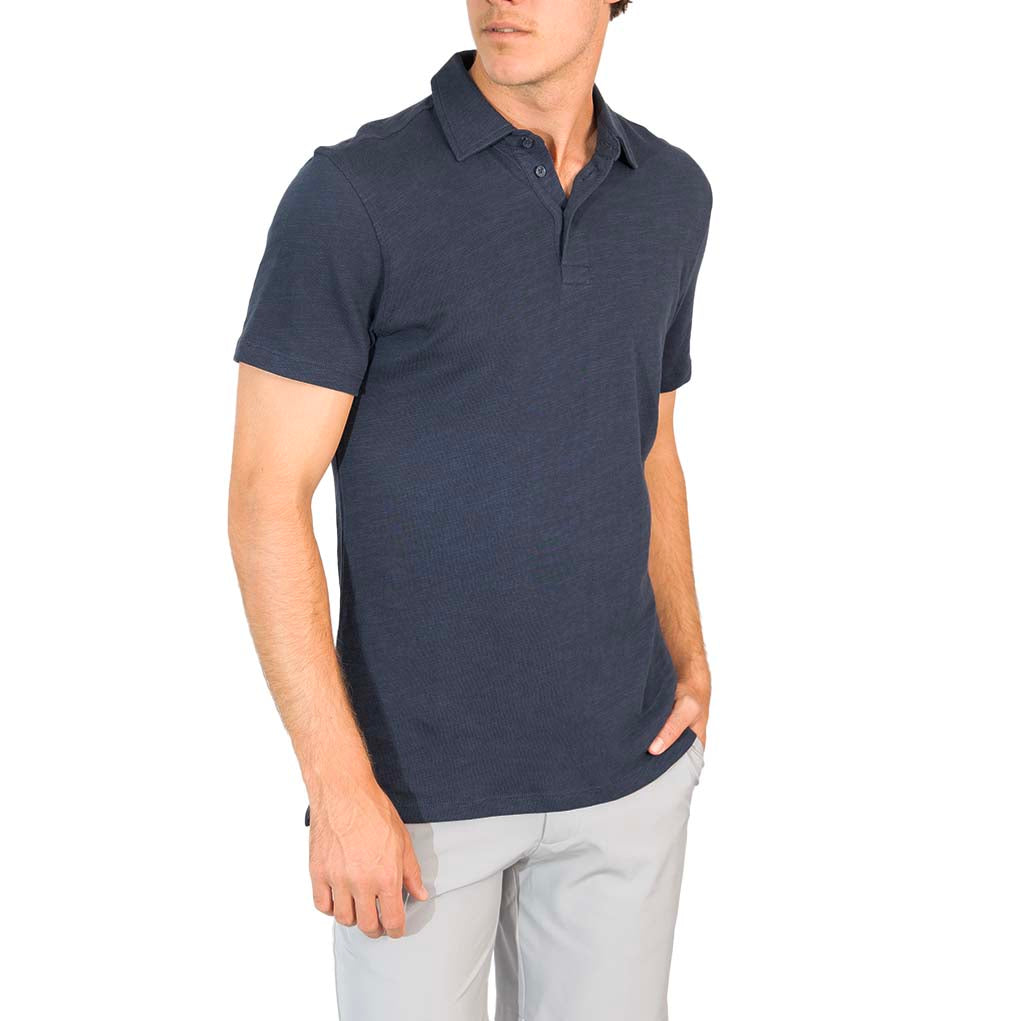 G/Fore Clubhouse Cotton Tailored Fit Golf Polo Shirt - Twilight