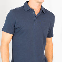 G/Fore Clubhouse Cotton Tailored Fit Golf Polo Shirt - Twilight