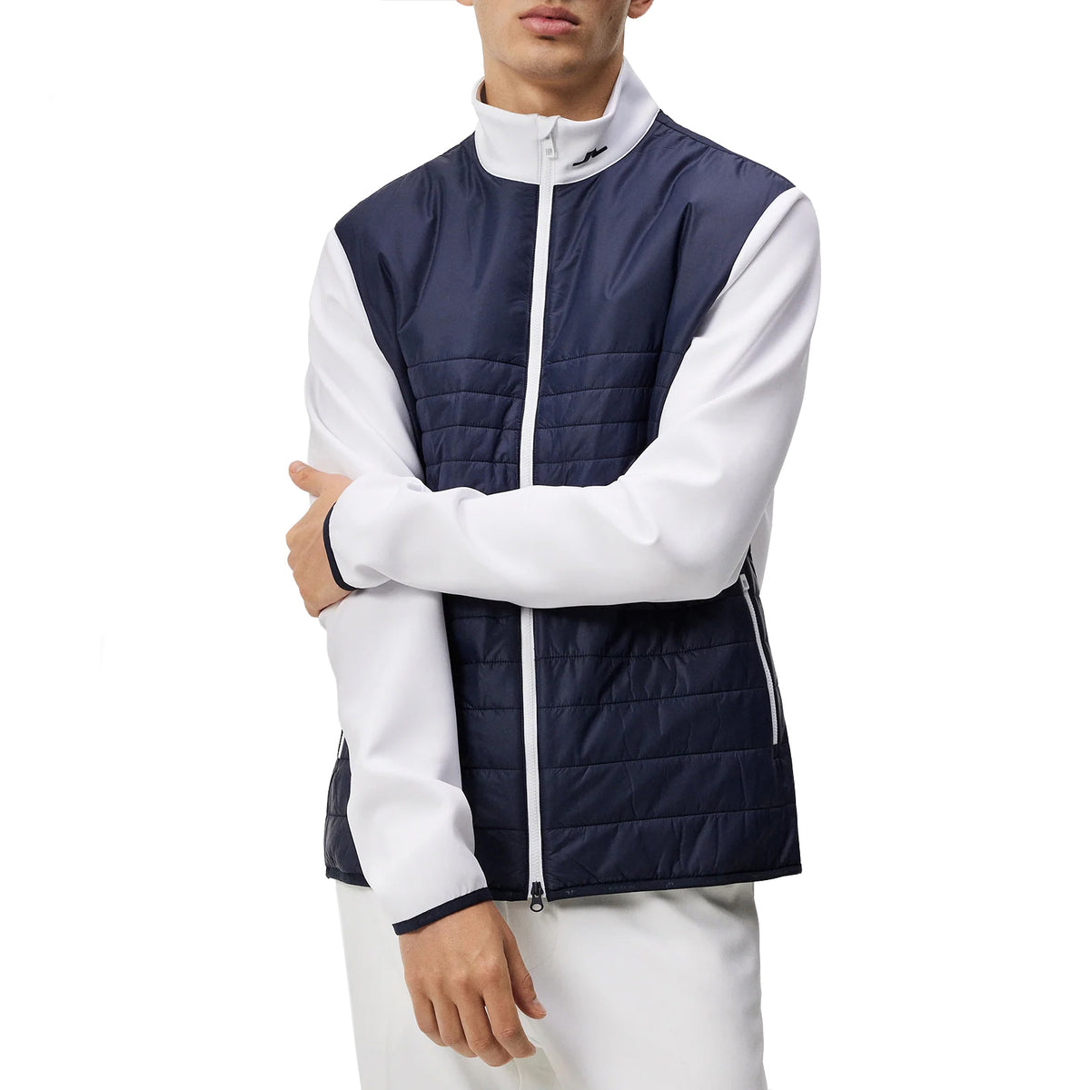 J.Lindeberg Martino Quilt Hybrid Water Repellent Golf Jacket - JL Navy