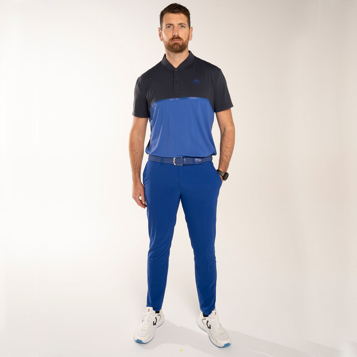 J.Lindeberg Timothy Regular Fit Golf Polo Shirt - JL Navy