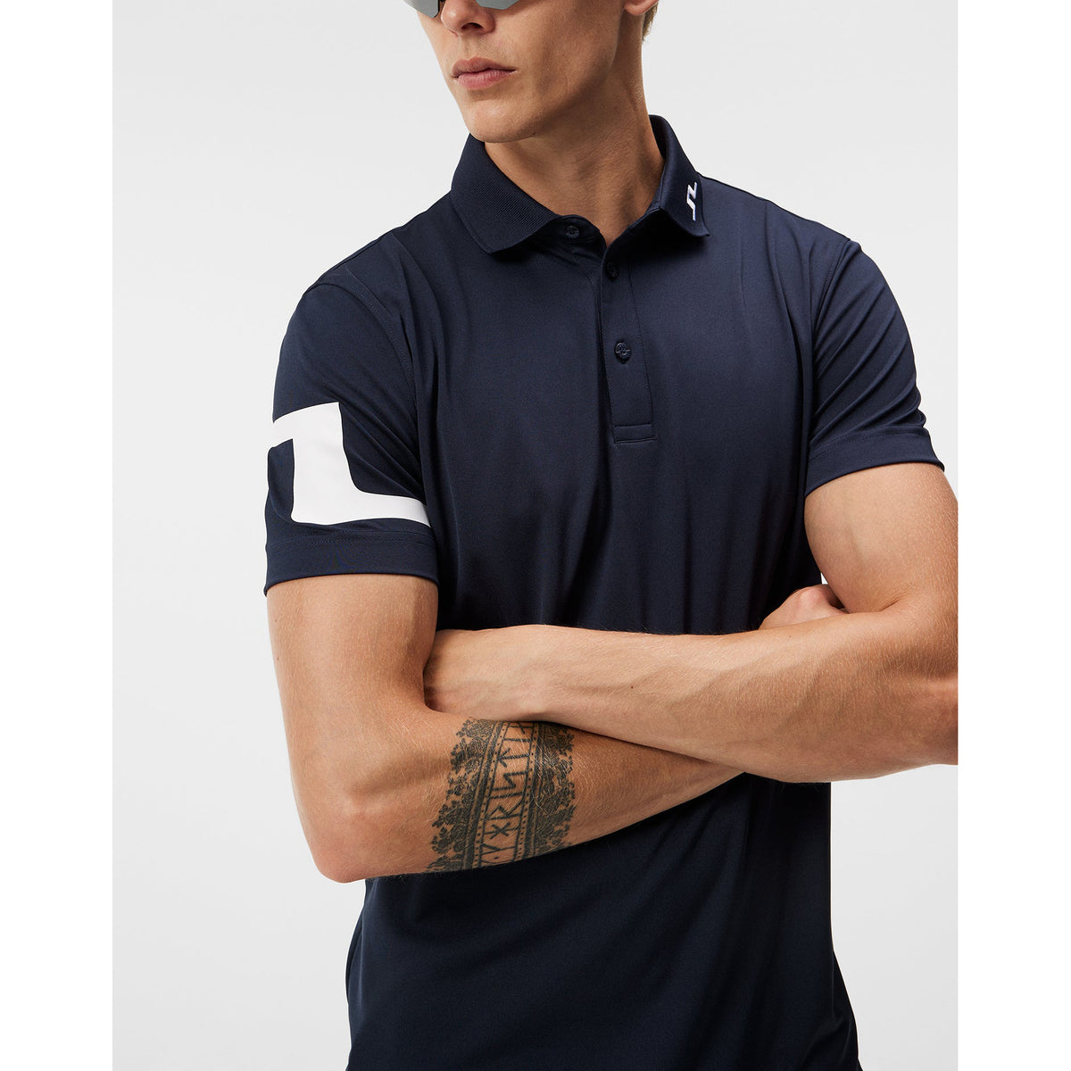 J.Lindeberg Heath Regular Fit Golf Shirt - Navy