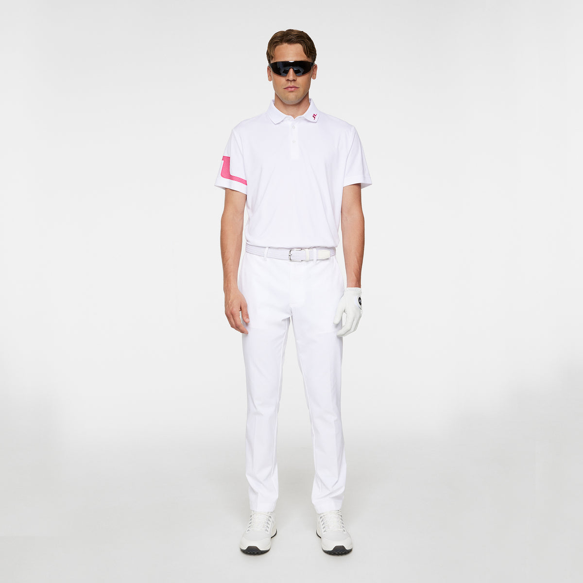 J.Lindeberg Heath Regular Fit Golf Polo Shirt - White