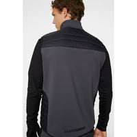 J.Lindeberg Holden Quilt Hybrid Golf Vest - Asphalt