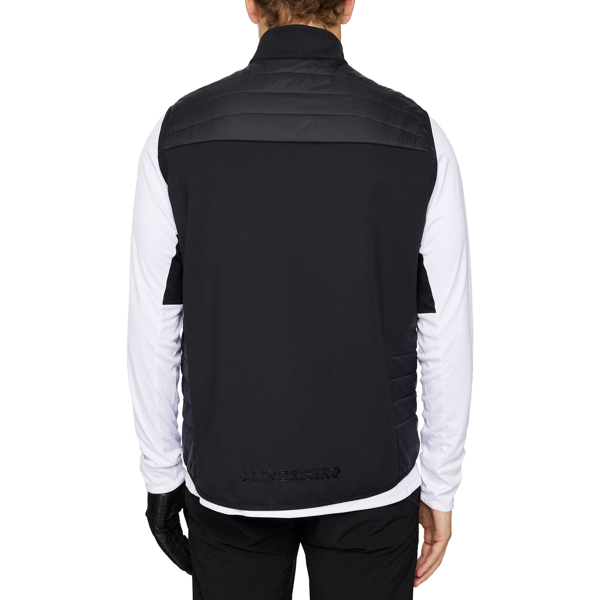 J.Lindeberg Holden Quilt Hybrid Golf Vest - Black