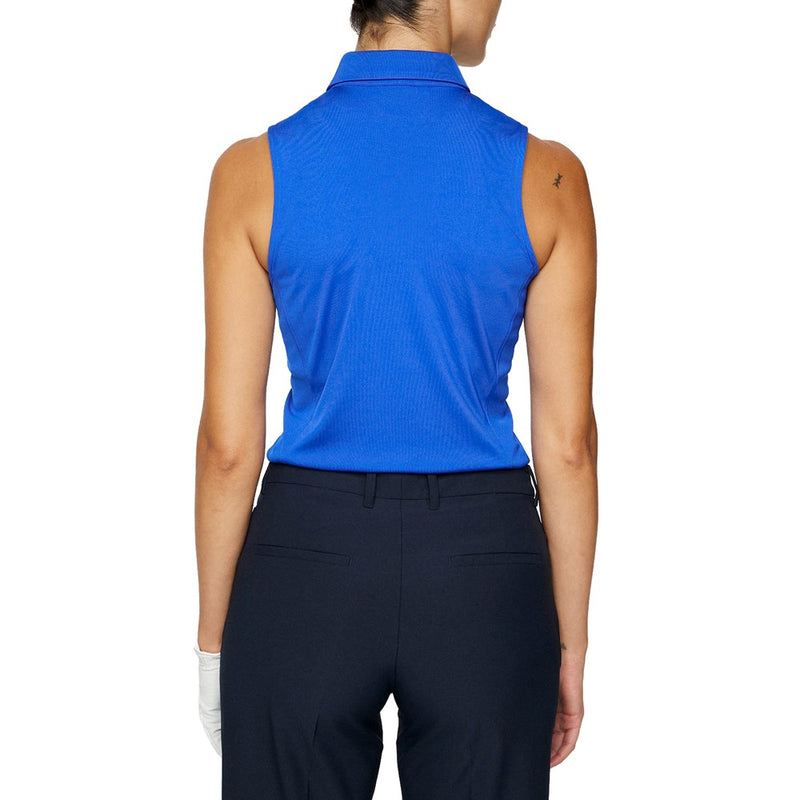 J.Lindeberg Women's Dena Sleeveless Golf Polo Shirt - Club Blue