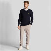 Lyle & Scott Golf Merino Blend V Neck Pullover - Navy