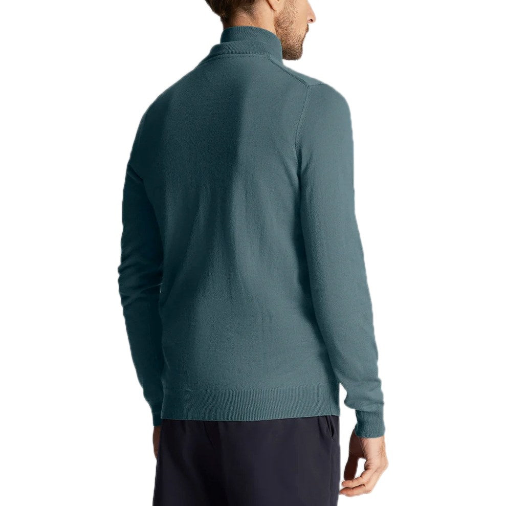 Lyle & Scott Golf Core 1/4 Zip Merino Mix - Iron Blue