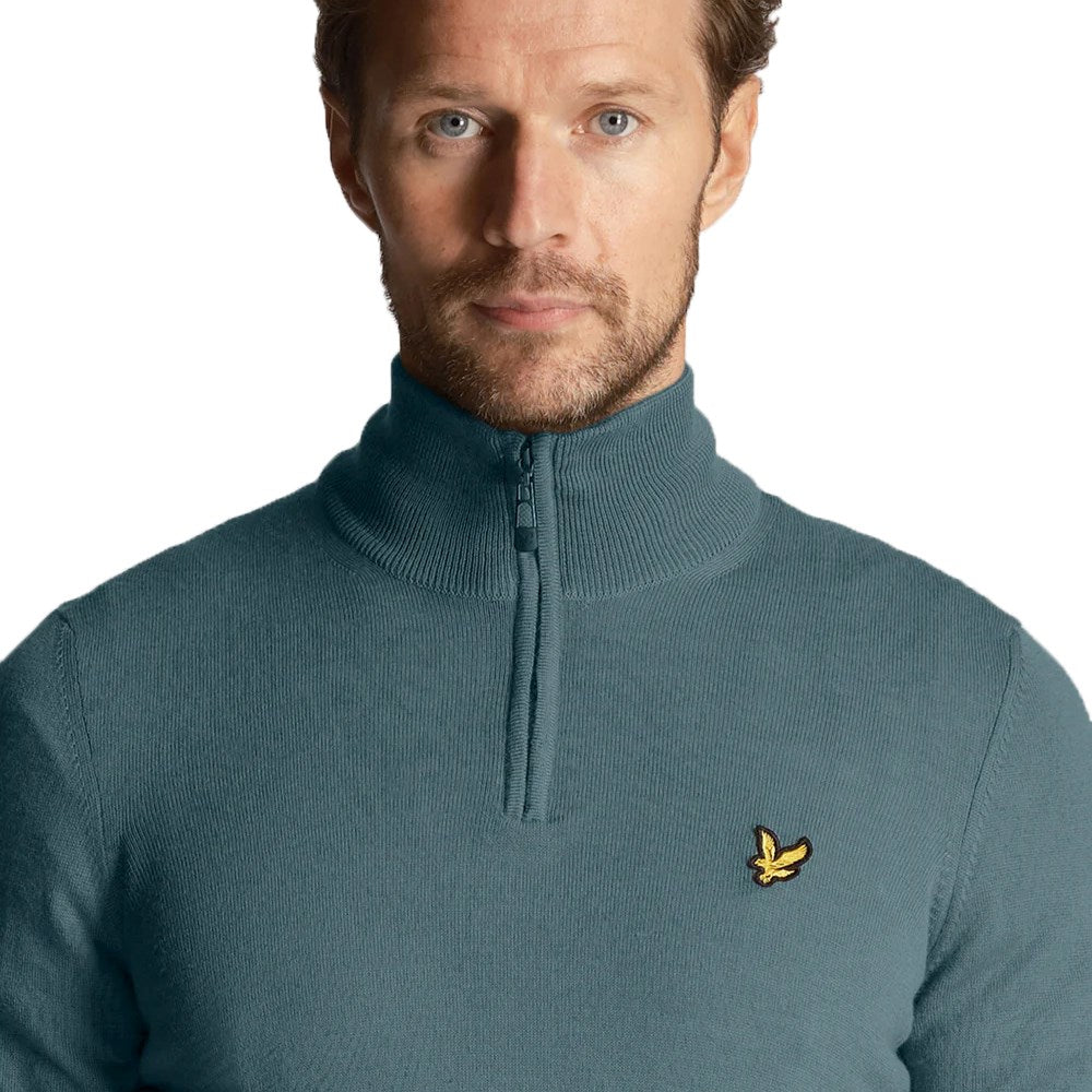 Lyle & Scott Golf Core 1/4 Zip Merino Mix - Iron Blue