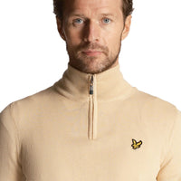 Lyle & Scott Golf Core 1/4 Zip Merino Mix - Sand Dune