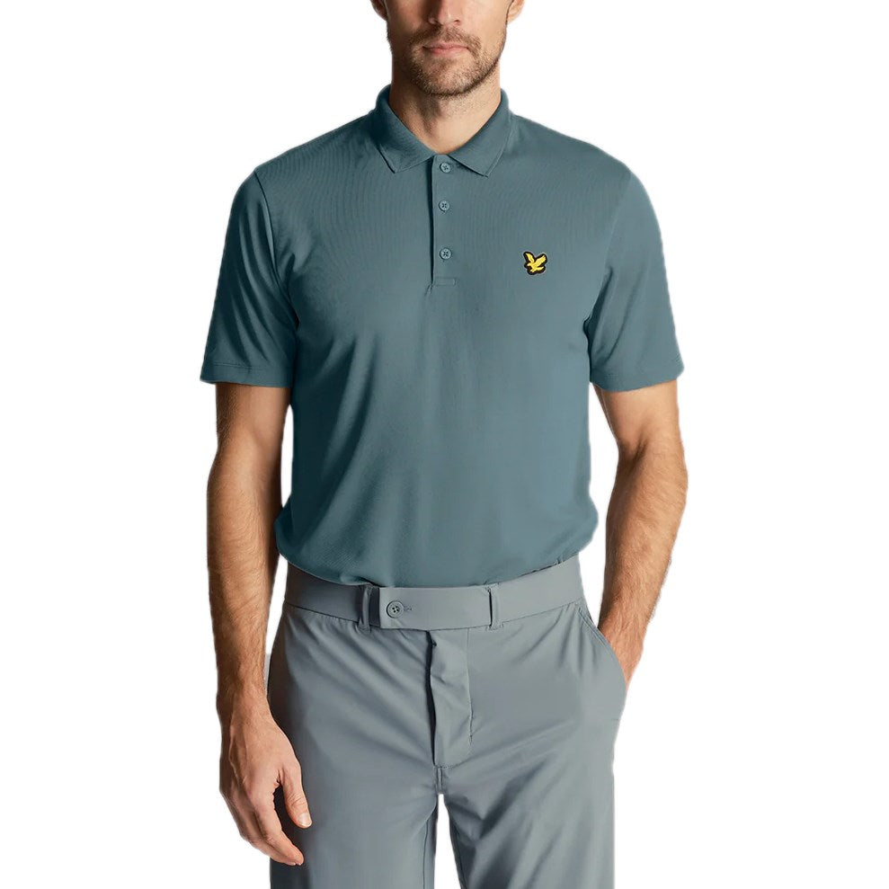 Lyle & Scott Golf Tech Polo Shirt - Iron Blue