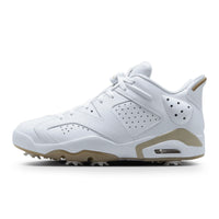 Nike Jordan Retro 6 Golf Shoes - White/Khaki