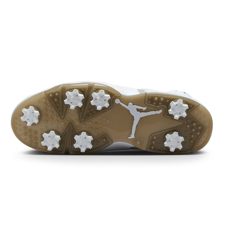 Nike Jordan Retro 6 Golf Shoes - White/Khaki