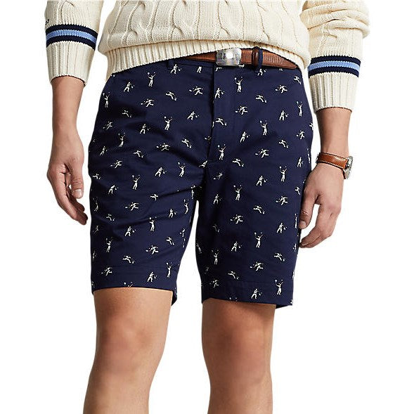 Polo Performance Ralph Lauren Printed Straight Fit Chino Short - French Navy Player