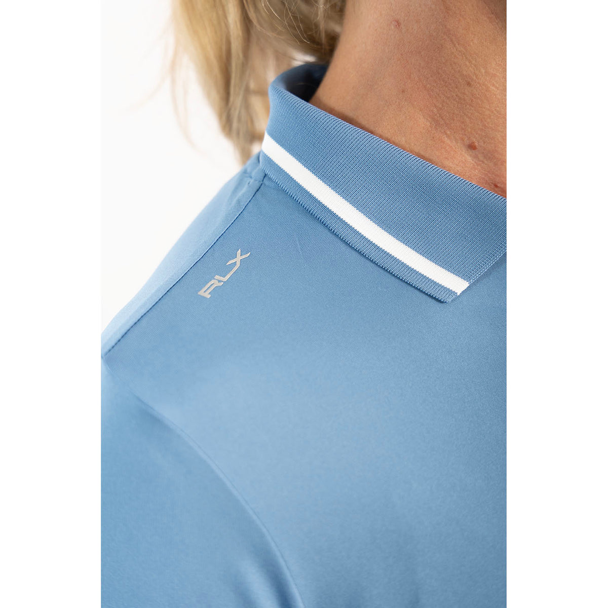 RLX Ralph Lauren Women's Airflow Golf Polo Shirt - Hatteras Blue Multi