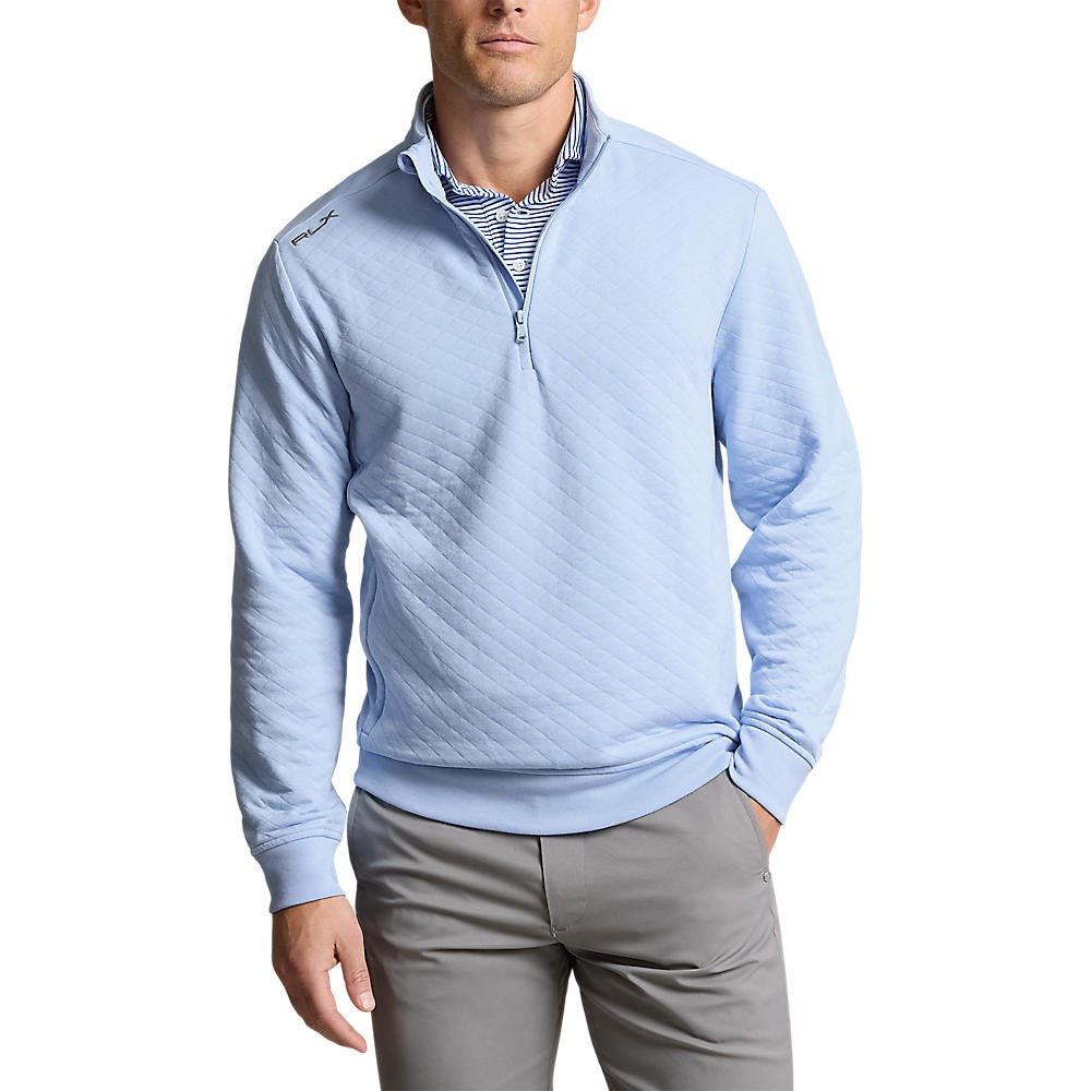 RLX Ralph Lauren Double Knit 1/4 Zip Pullover - Office Blue