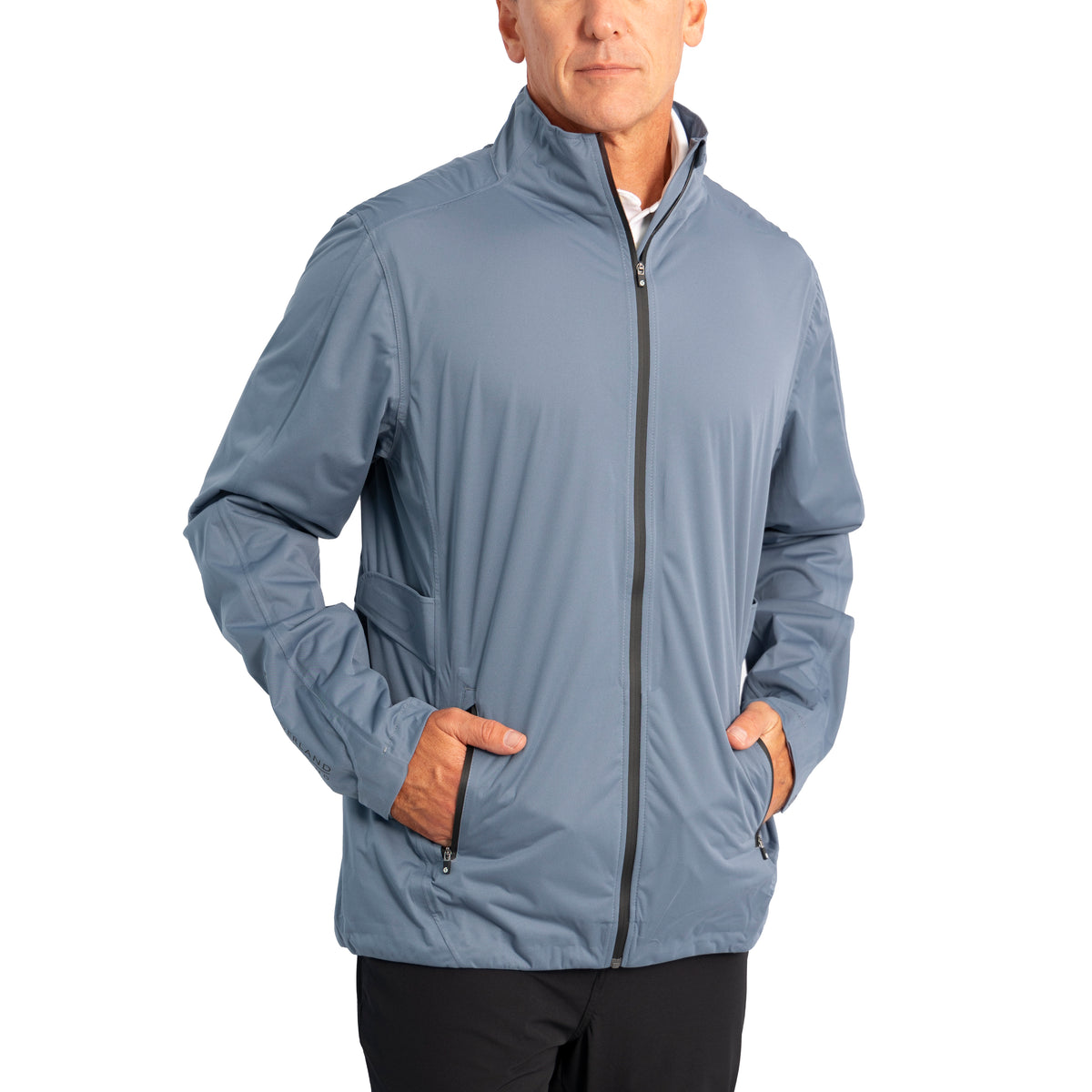 Sunderland Whisperdry Pro-Lite Lightweight Waterproof Golf Jacket - Storm Grey/Black