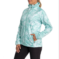 Sunderland Women's Aurora Whisperdry Lightweight Waterproof Golf Jacket - Mint Mist Print