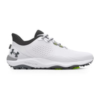 Under Armour Drive Pro Wide Golf Shoes - White/Metallic Gun Metal