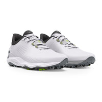 Under Armour Drive Pro Wide Golf Shoes - White/Metallic Gun Metal