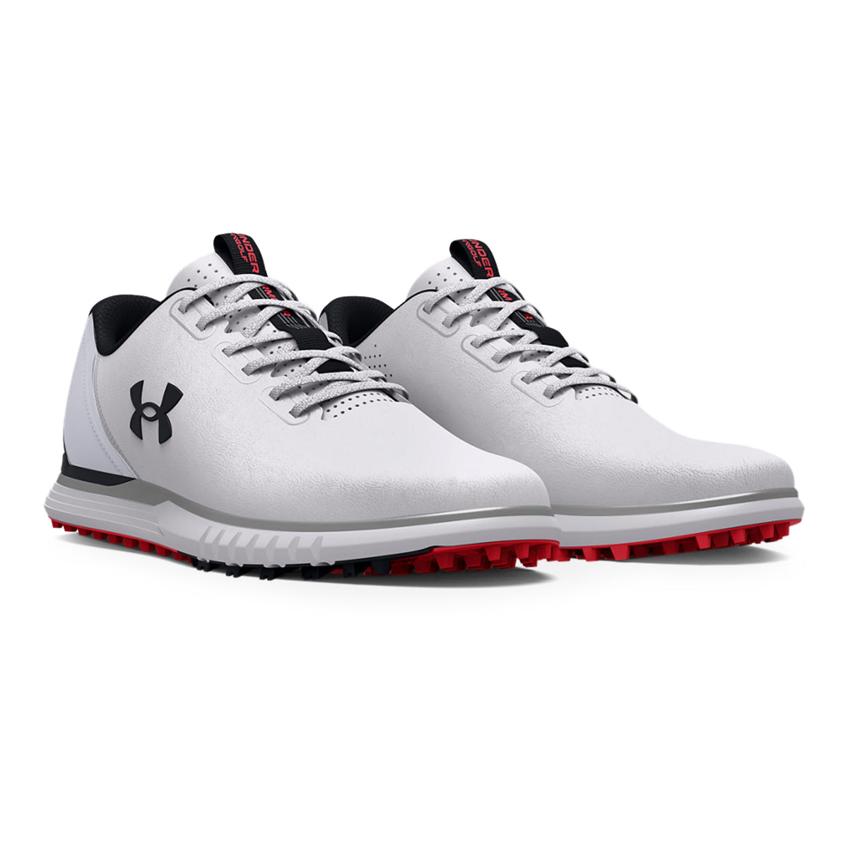 Under Armour Medal 2 Wide Spikeless Golf Shoes - White/Mod Grey