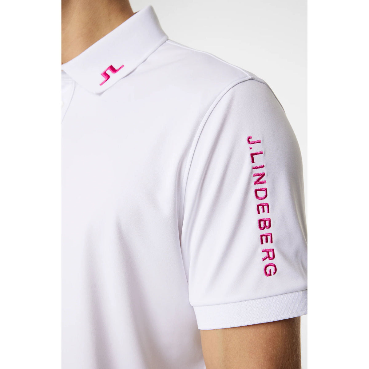 J.Lindeberg Tour Tech Reg Fit Golf Shirt - White