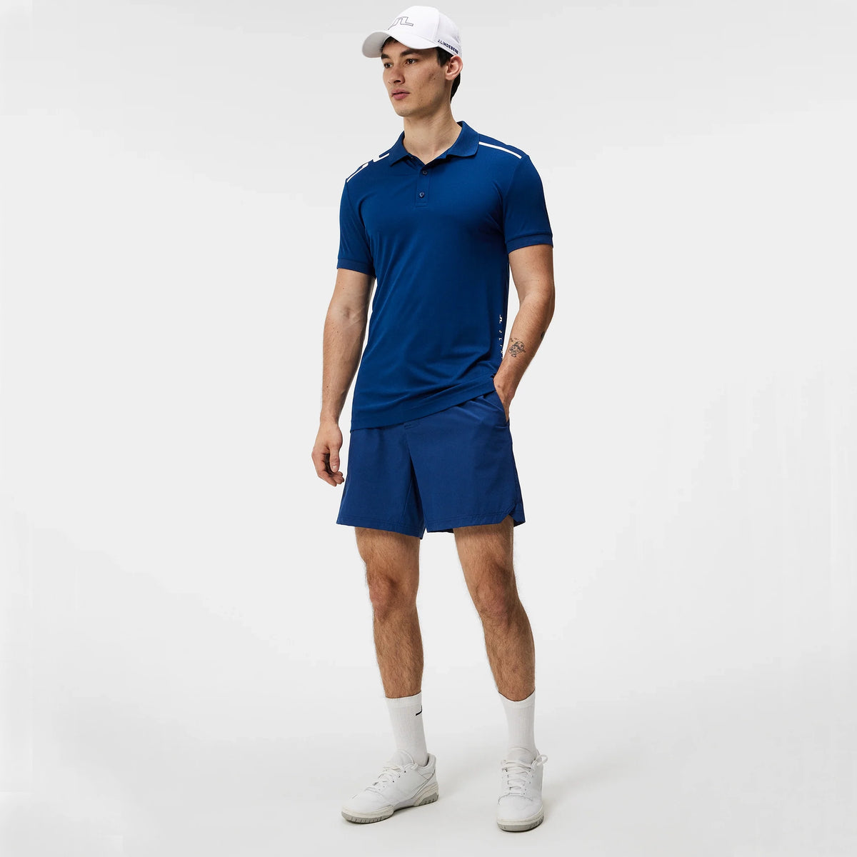 J.Lindeberg Lionel Regular Fit Polo Golf Shirt - Estate Blue