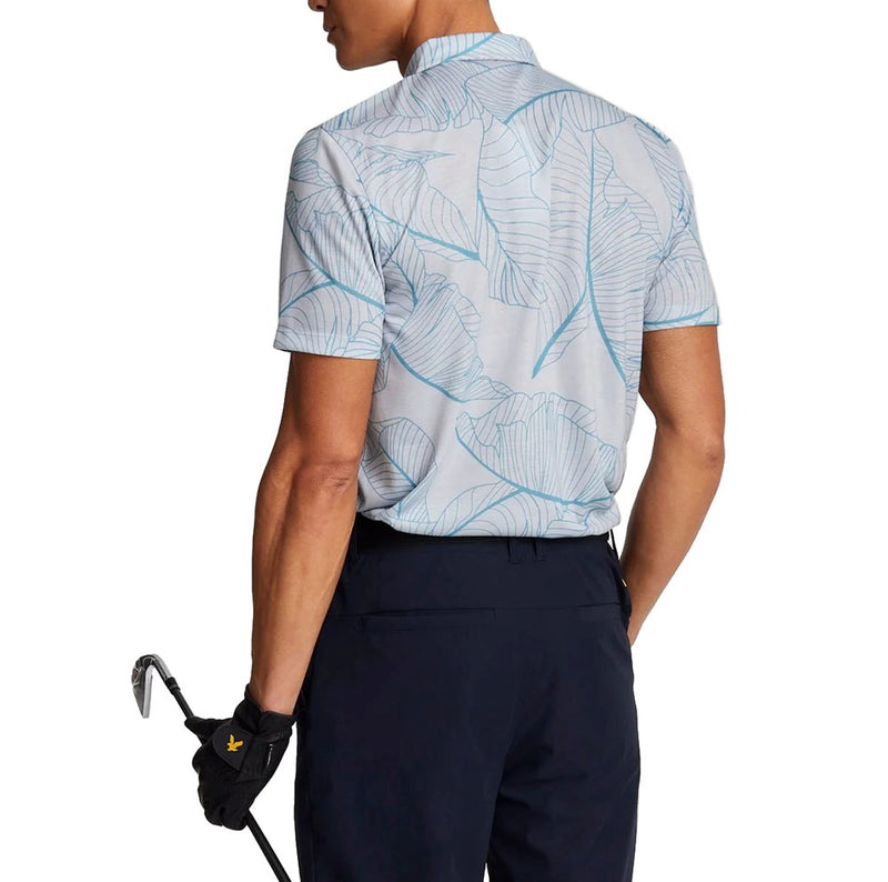 Lyle & Scott Golf Floral Polo Golf Shirt - Pebbel