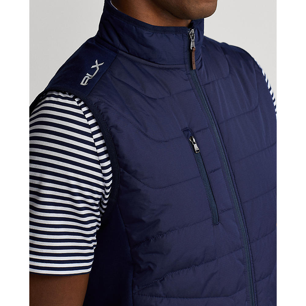 RLX Ralph Lauren Cool Wool Full Zip Golf Vest - French Navy