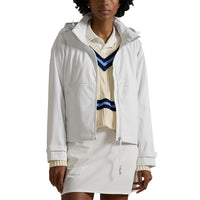 RLX Ralph Lauren Women's WaterProof Hooded Golf Jacket - Pure White