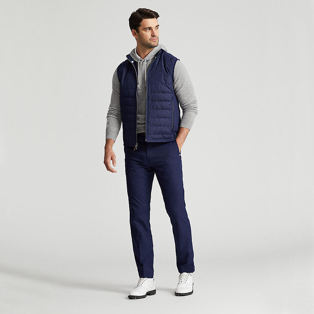 RLX Ralph Lauren Cool Wool Hybrid Full Zip Golf Vest - French Navy