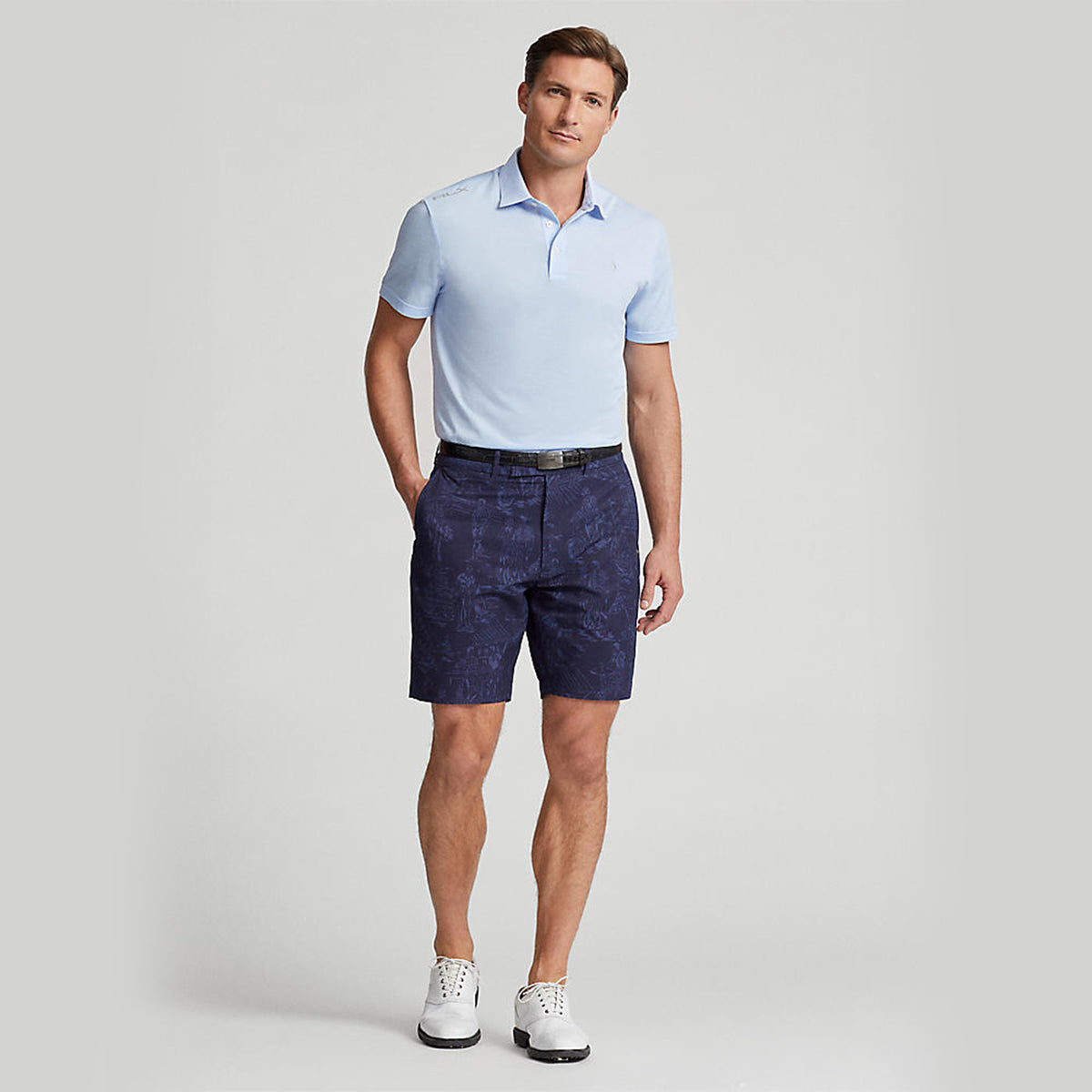 RLX Ralph Lauren Tour Pique Polo Shirt - Elite Blue/White