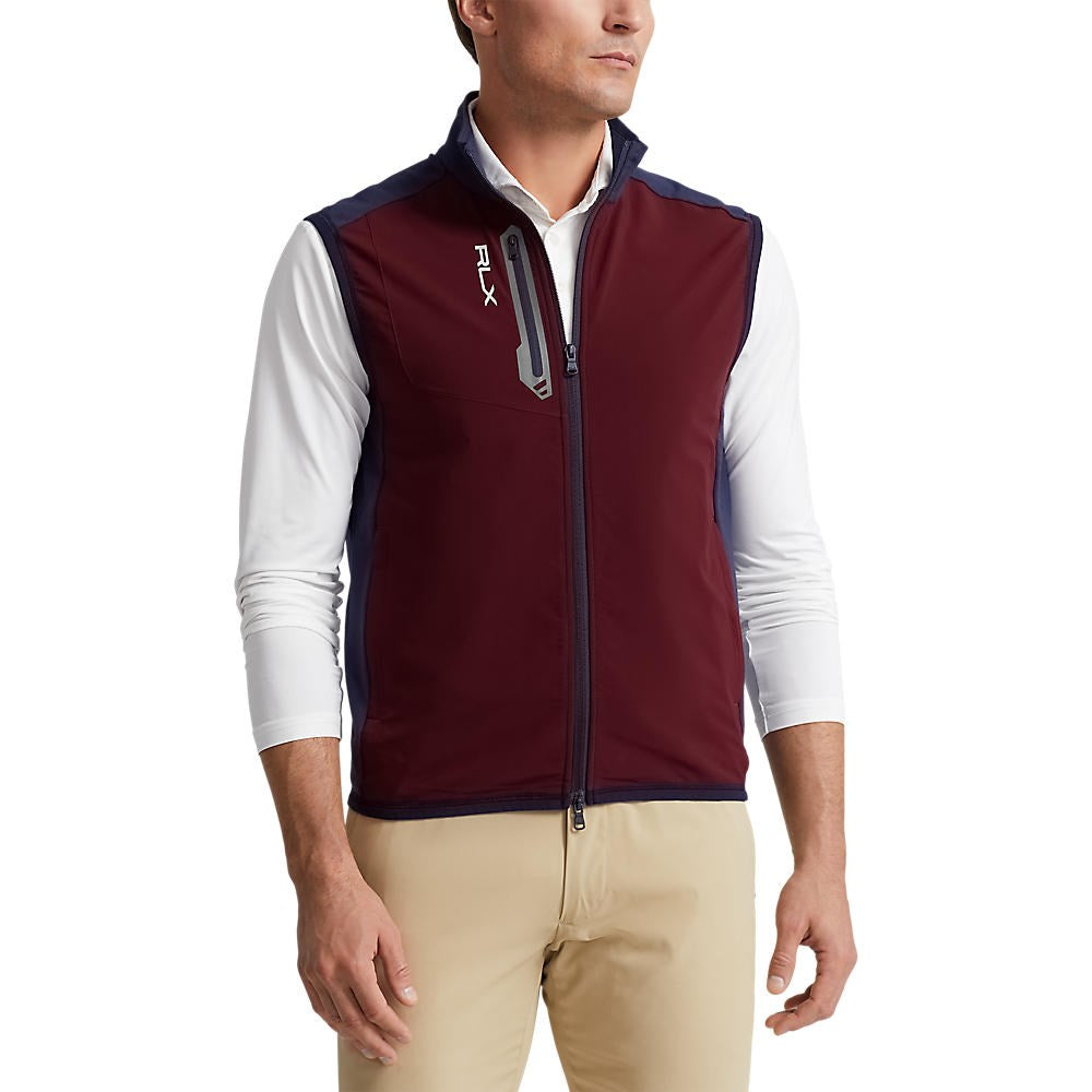 RLX Ralph Lauren Tech Terry Vest - French Navy/Harvard Wine