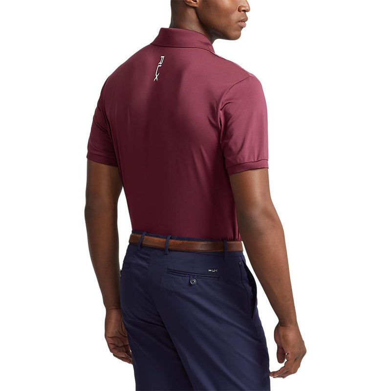 RLX Ralph Lauren Solid Airflow Performance Polo Golf Shirt - Harvard Wine