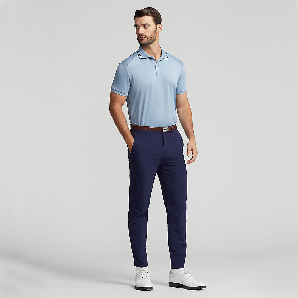 RLX Ralph Lauren Performance Jacquard Polo Golf Shirt - Vessel Blue