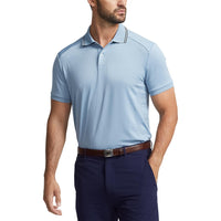 RLX Ralph Lauren Performance Jacquard Polo Golf Shirt - Vessel Blue