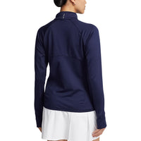 RLX Ralph Lauren Women's Jersey 1/4 Zip Pullover - French Navy/Light Mauve