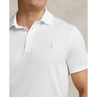 RLX Polo Performance Ralph Lauren Tour Pique Golf Polo Shirt - Pure White