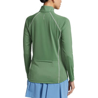 RLX Ralph Lauren Women's UV Jersey 1/4 Zip Pullover - Fatigue/Vessel Blue/Chic Cream