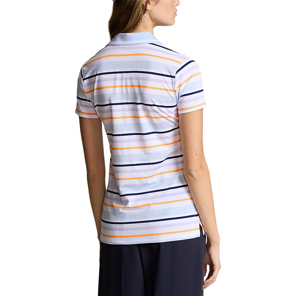 RLX Ralph Lauren Women's Printed Airflow Polo Golf Shirt - Oxford Blue Multi