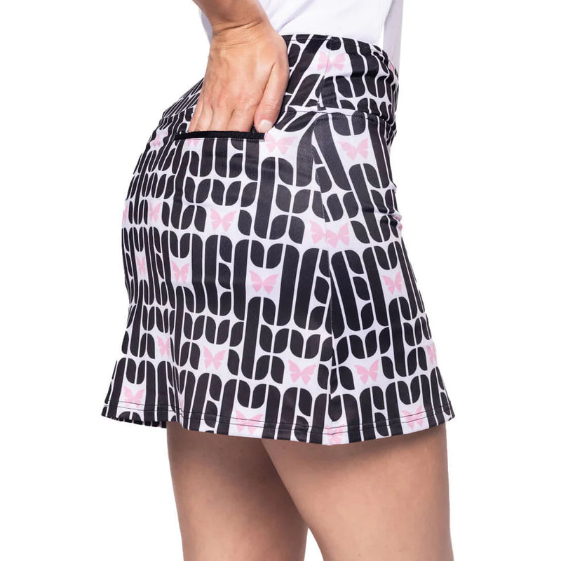 Golftini Women's Sisterhood 17.5" Golf Skort - Black Print