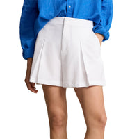 RLX Ralph Lauren Women's Performance Pleated Golf Shorts - Pure White