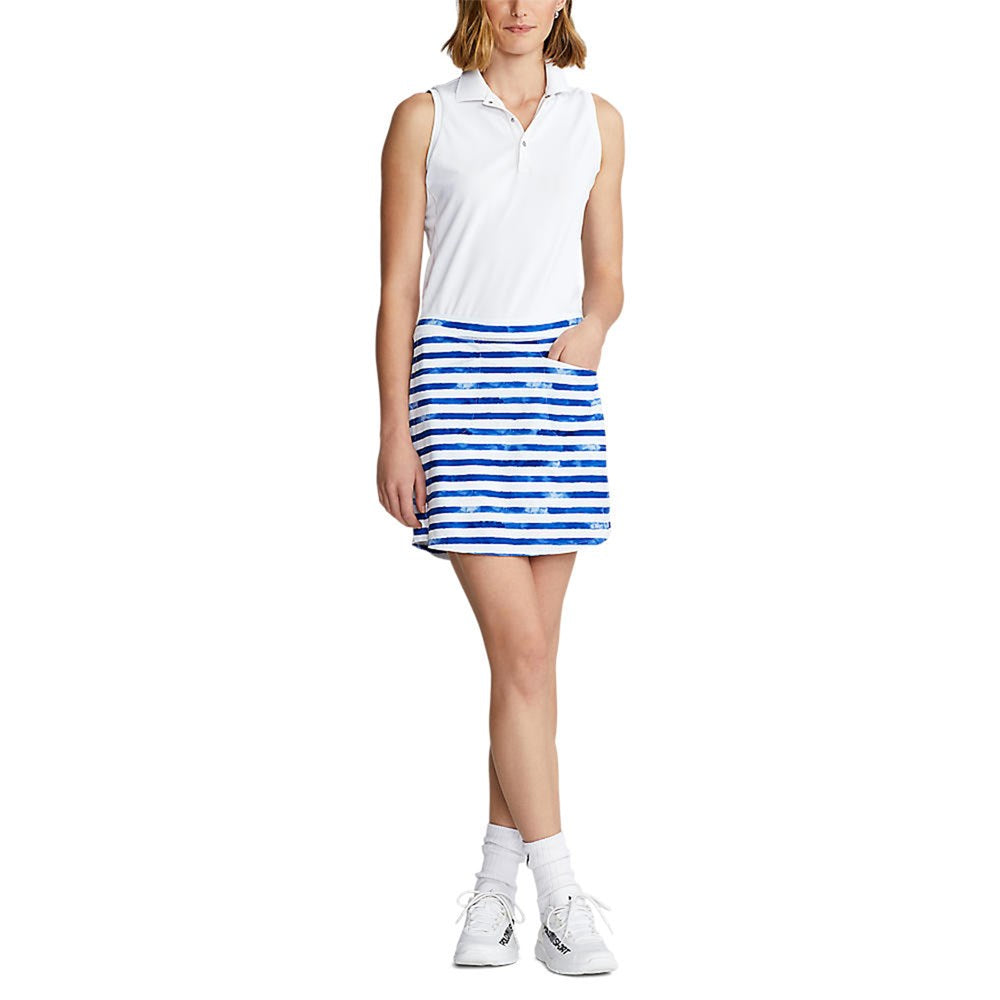 RLX Ralph Lauren Women's Printed Aim Skort - Blue Painted Stripe